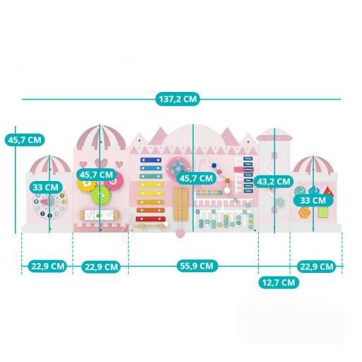 Interaktivna tabla za otroke roza grad