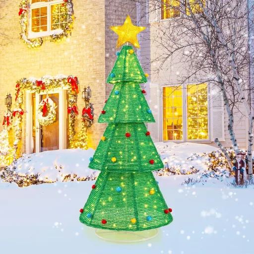 Zunanja dekorativna borova drevesa 200LED 190cm