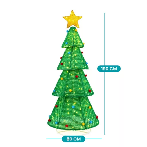 Zunanja dekorativna borova drevesa 200LED 190cm
