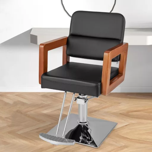 Hidravlična frizerska stolica z ergonomskim dizajnom in nastavljivo višino