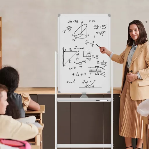 Flip Chart Bele Tabla z Dodatki, 60 x 90 cm