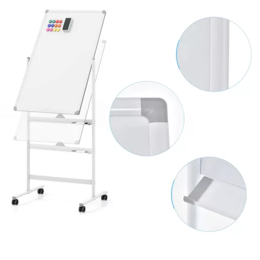 Flip Chart Bele Tabla z Dodatki, 60 x 90 cm