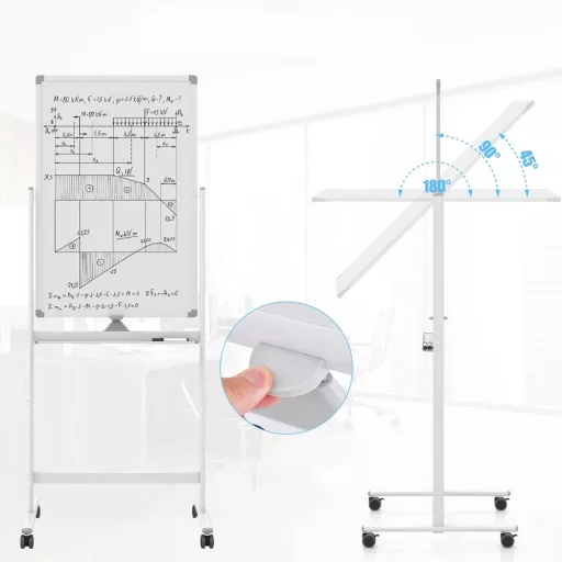 Flip Chart Bele Tabla z Dodatki, 60 x 90 cm