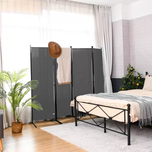 4-panelni pregradni zid 173cm siva