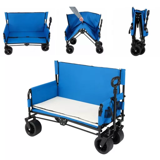2 v 1 zložljivi plažni voziček / klop