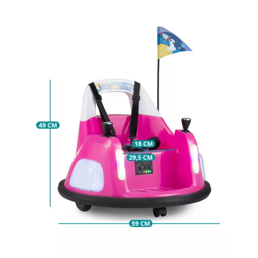 Otroški avto na baterije 12V, roza
