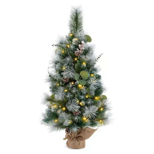 Mini Božična Drevesca z Toplim LED Lučkami, 90cm