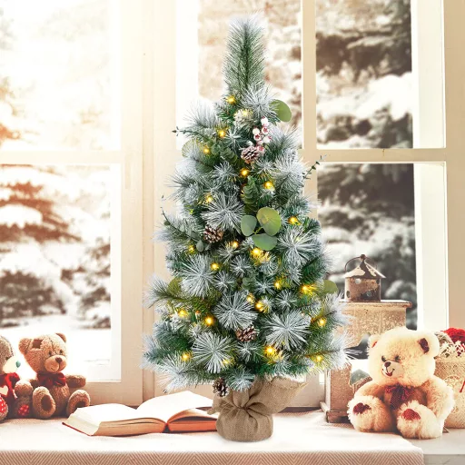 Mini Božična Drevesca z Toplim LED Lučkami, 90cm