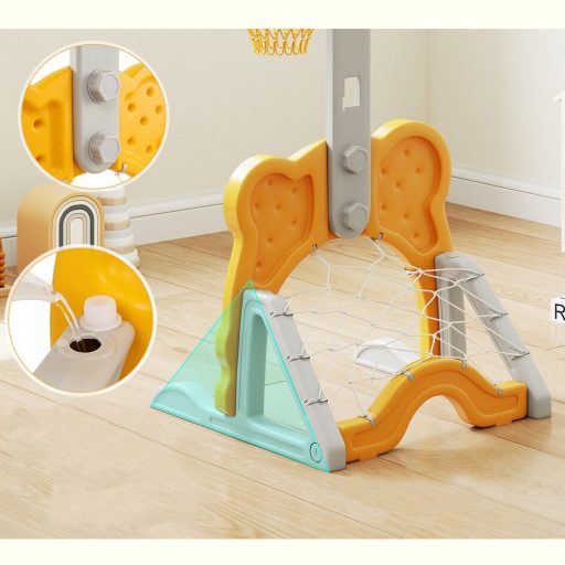 4-v-1 Nastavljiv Košarkarski Koš z Obročem, Oranžen