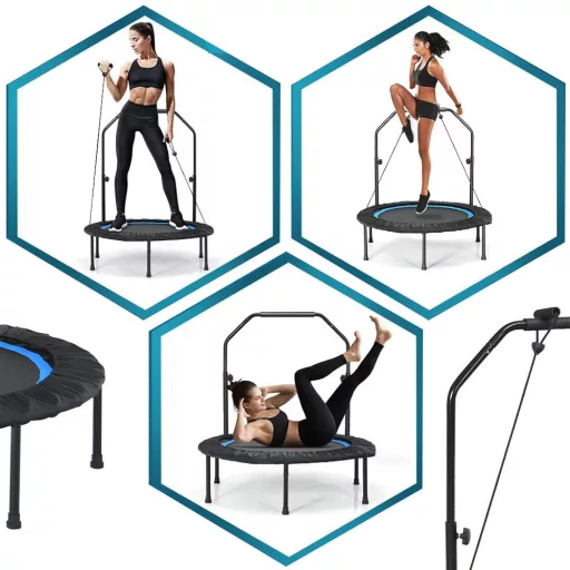 Fitnes trampolin z ročajem