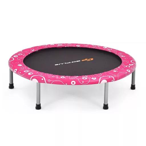 Zložljiv otroški trampolin z ročajem, roza