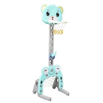 3-v-1 Nastavljiv Košarkarski Koš z Obročem, Modra