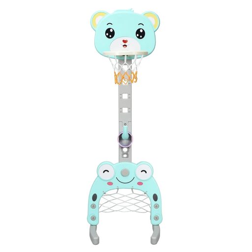 3-v-1 Nastavljiv Košarkarski Koš z Obročem, Modra