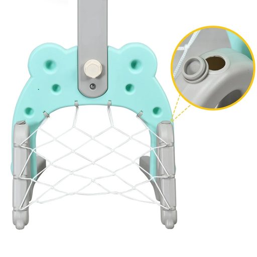 3-v-1 Nastavljiv Košarkarski Koš z Obročem, Modra