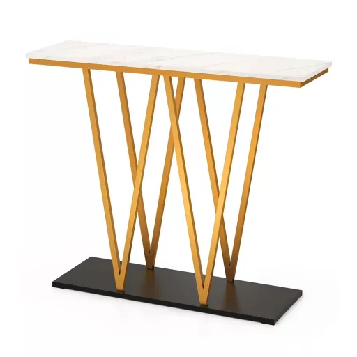 Dekorativna miza z marmorjem 100 x 30 x 79 cm