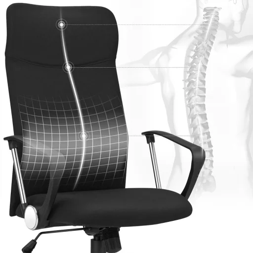 Ergonomska pisarniška stolica z visokim naslonjalom
