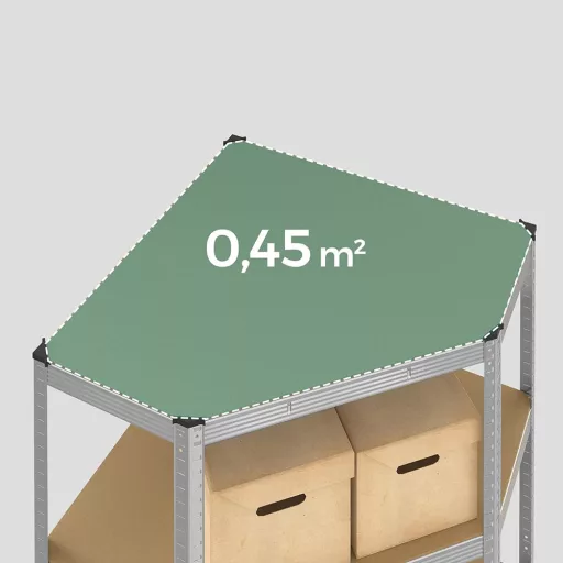 5-nivojski kotni regal 70x70x180