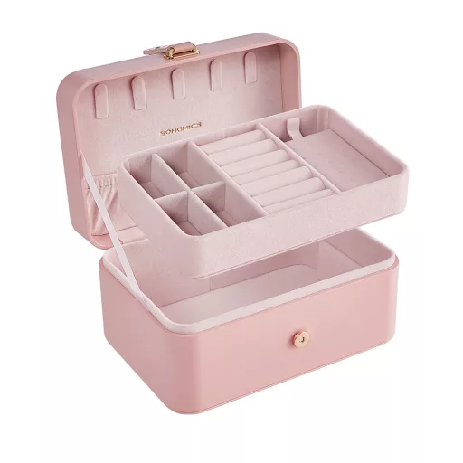 Organizator za nakit roza 16x11x7.8cm