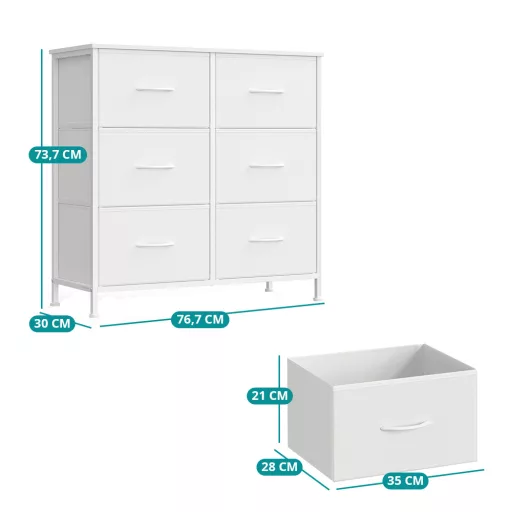 6 Predalna Komoda 76.7x30x74.7cm