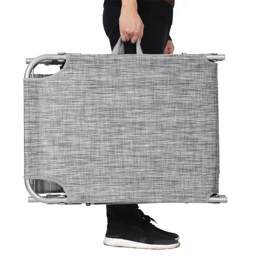 Sonce Lounger s Senčnikom, Svetlo Siva