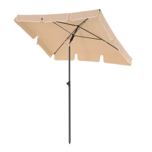 Prilagodljiva sončna dežnik s torbo, 2x1.25m oreh