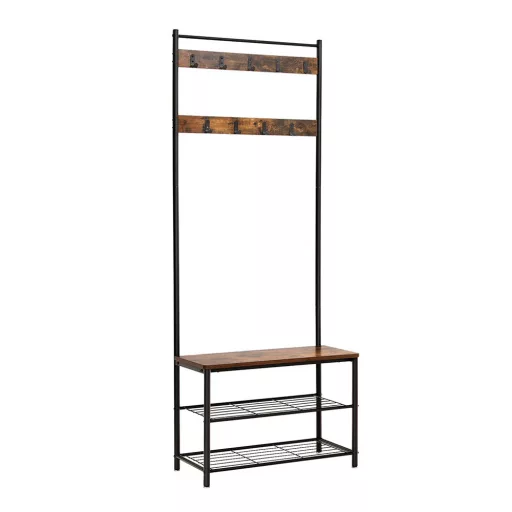 Predsoba stenska enota, rjava, 32 × 70 × 175 cm